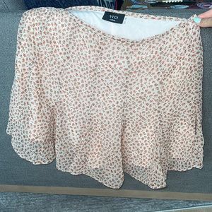 Lynda floral ruffle mini skirt